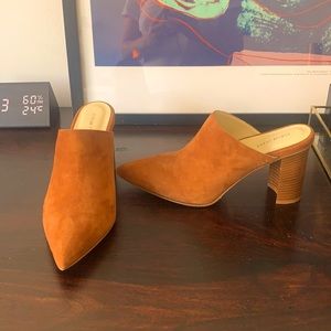 Sarah Flint Perfect Mule 85, Cognac Suede EU 38
